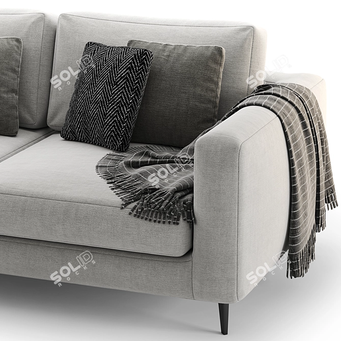 Luxury Modern Corner Sofa Set 3D model image 4