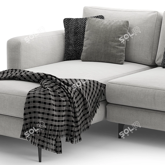 Luxury Modern Corner Sofa Set 3D model image 5