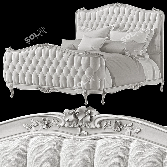 Eloquence Sophia Bed: Elegant Luxe 3D model image 1