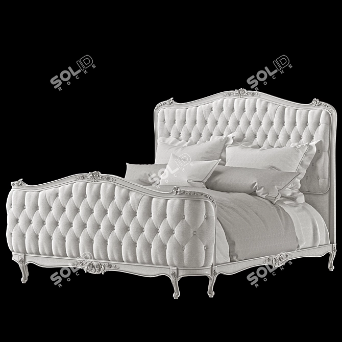 Eloquence Sophia Bed: Elegant Luxe 3D model image 2