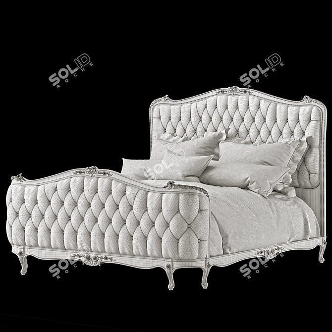 Eloquence Sophia Bed: Elegant Luxe 3D model image 3