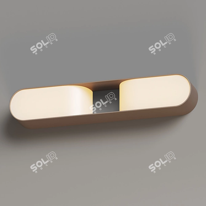 Minimalist Handcrafted Loop LED Sconce 3D model image 2