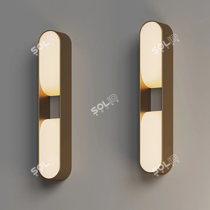 Minimalist Handcrafted Loop LED Sconce 3D model image 3