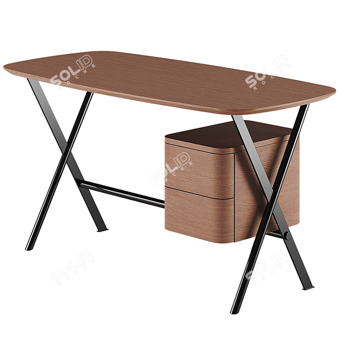 Meridiani Jasper Writing Desk, Designer Andrea Parisio 3D model image 1