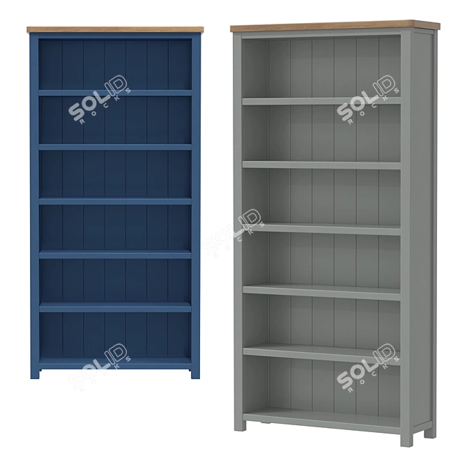 Elegant Open Shelf Jules Verne 3D model image 1