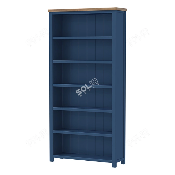 Elegant Open Shelf Jules Verne 3D model image 2