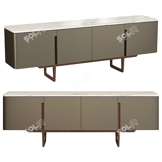 Elegant Poltrona Frau FIDELIO Console 3D model image 1