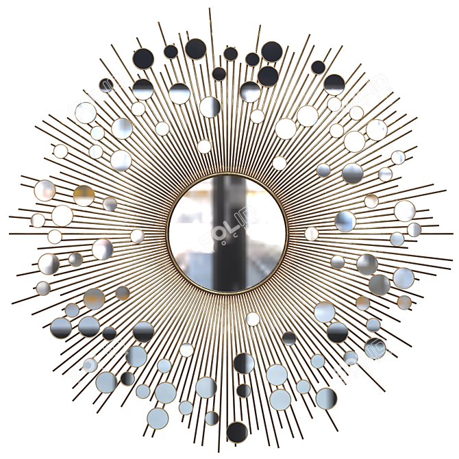 Unique Decorative Multi-Mirror Design 3D model image 1