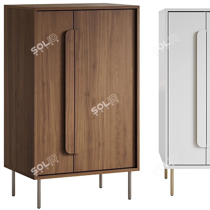 West Elm Gemini Armoire 3D model image 1