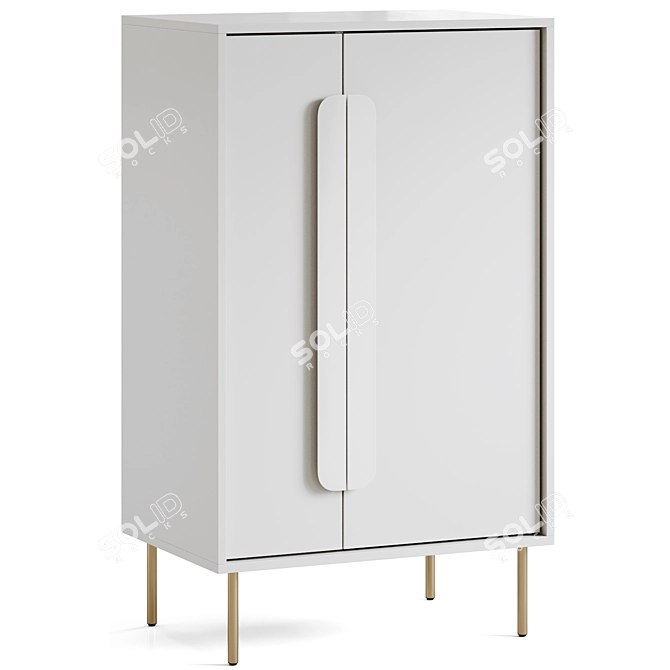 West Elm Gemini Armoire 3D model image 2