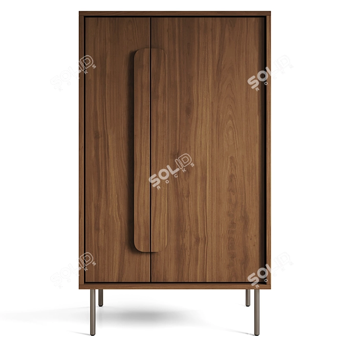 West Elm Gemini Armoire 3D model image 3