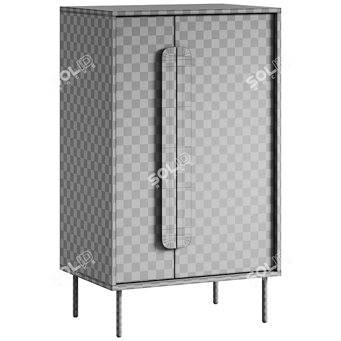 West Elm Gemini Armoire 3D model image 5