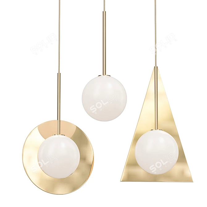 Sleek Tom Dixon Pendant Light 3D model image 1