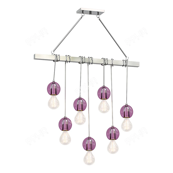  Metropolis Bar Chandelier: Urban Elegance 3D model image 1