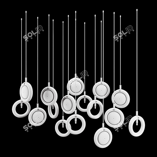 Crystal Lens Pendant Light 3D model image 6