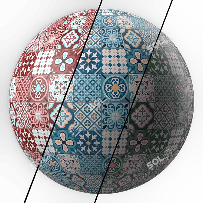 Moroccan Mosaic 4K Tile Texture 3D model image 2