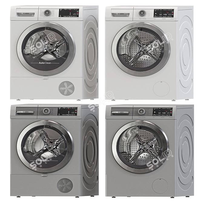 Bosch Washer Dryer Combo White 3D model image 1