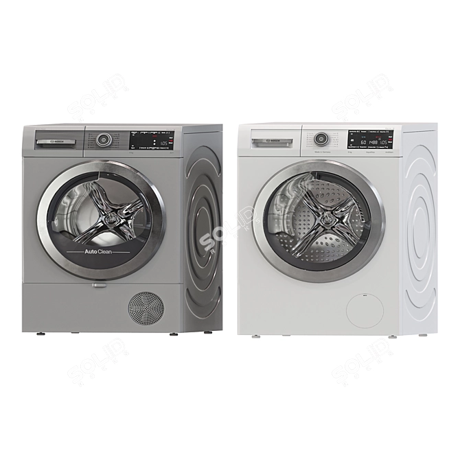 Bosch Washer Dryer Combo White 3D model image 6