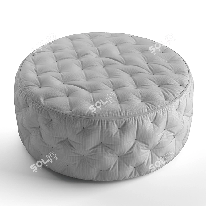 Versatile Miller Quilted Poufs 3D model image 4