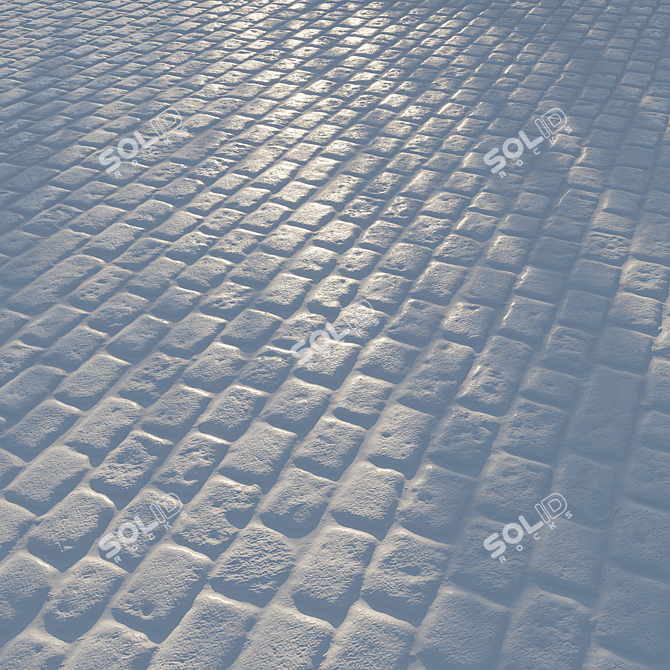 3D Pavement Tile Model Set 3D model image 3