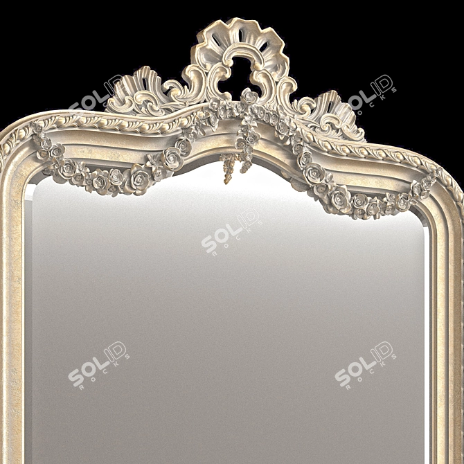 Vintage French Louis Philippe Mirror 3D model image 5