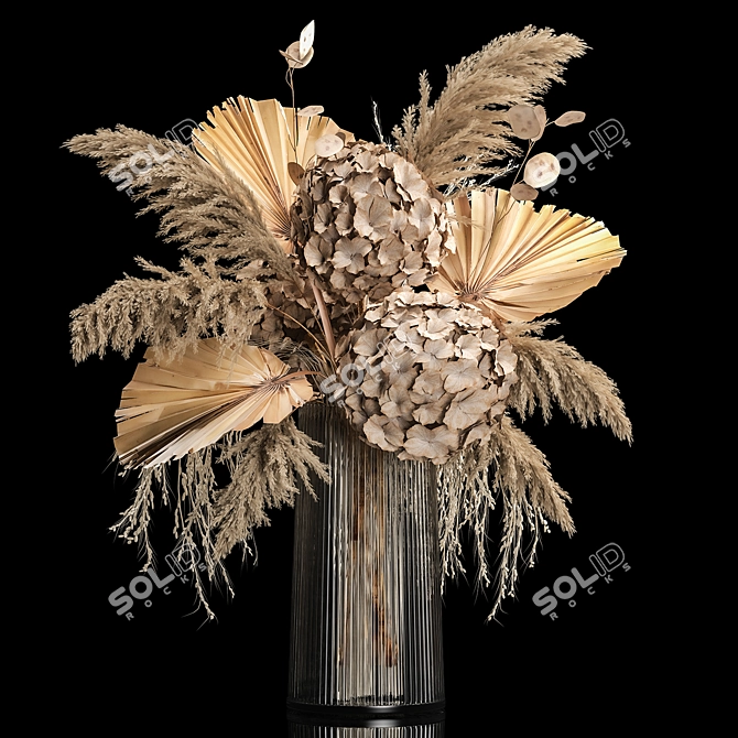 Eco Luxe Hydrangea Bouquet 3D model image 1