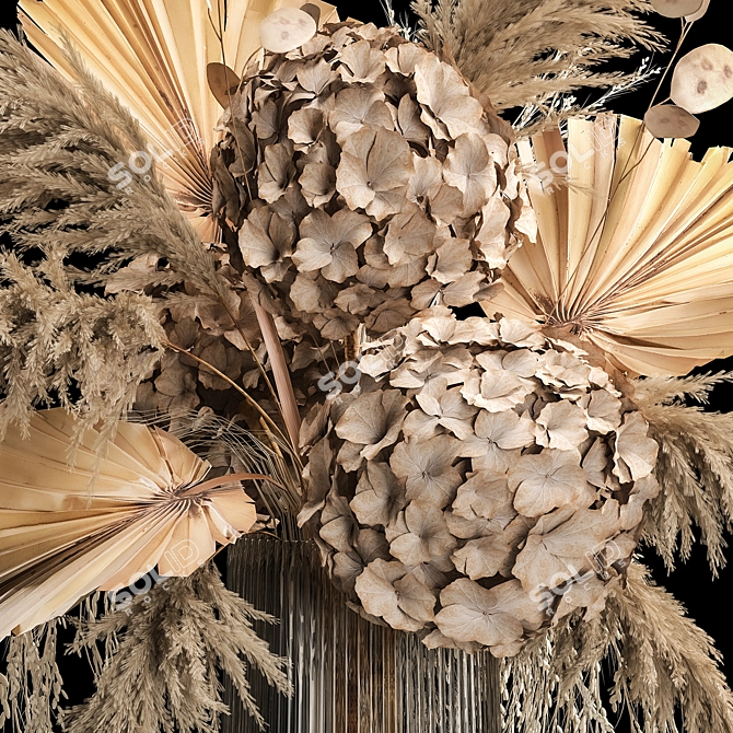 Eco Luxe Hydrangea Bouquet 3D model image 2