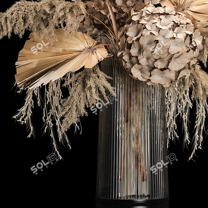 Eco Luxe Hydrangea Bouquet 3D model image 4