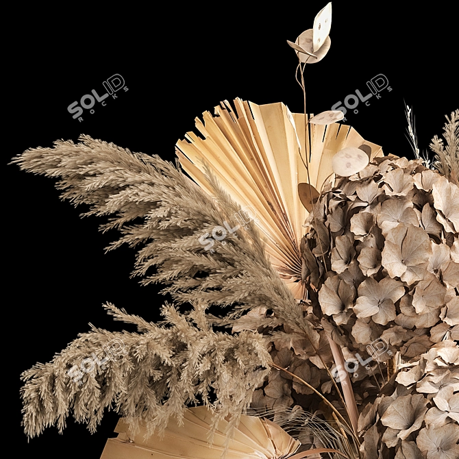 Eco Luxe Hydrangea Bouquet 3D model image 5