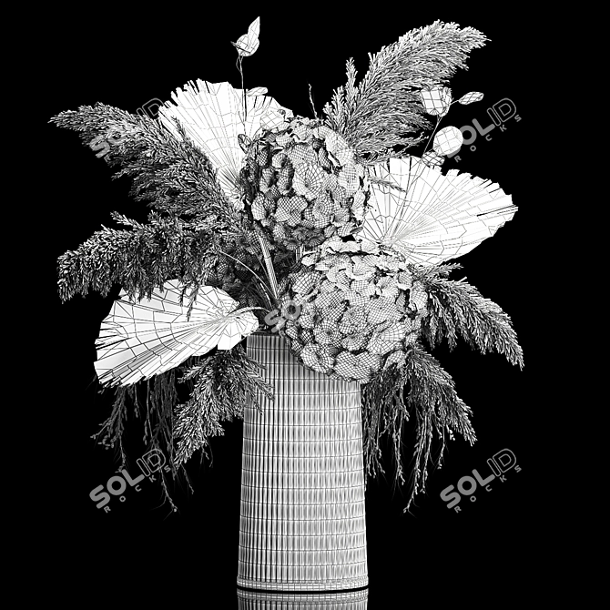 Eco Luxe Hydrangea Bouquet 3D model image 6