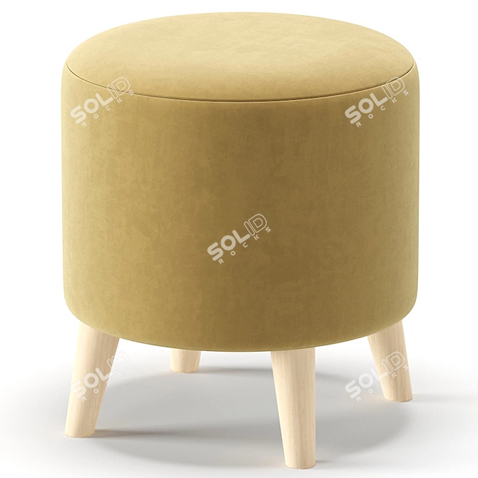 Plidi 8-Color Pouf Ottoman 3D model image 5