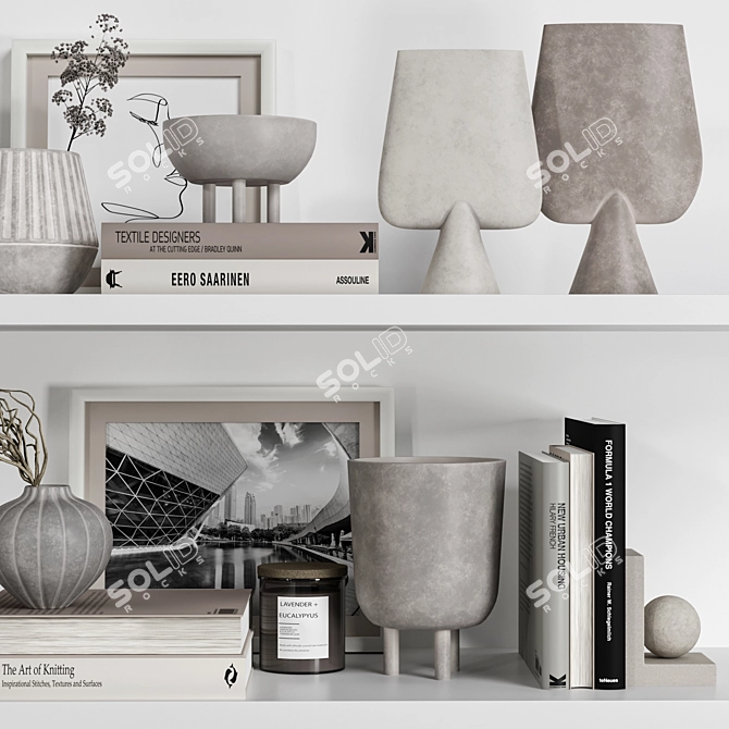 High-Quality Decor Set Vol050 3D model image 2