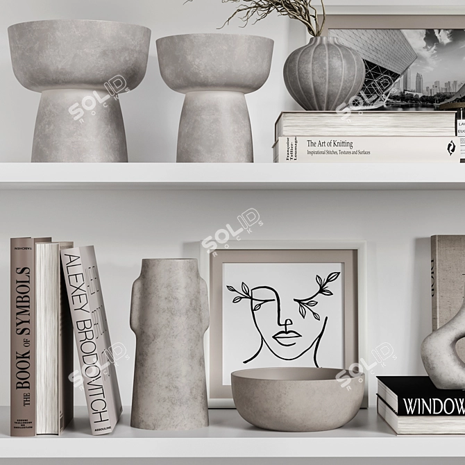 High-Quality Decor Set Vol050 3D model image 5