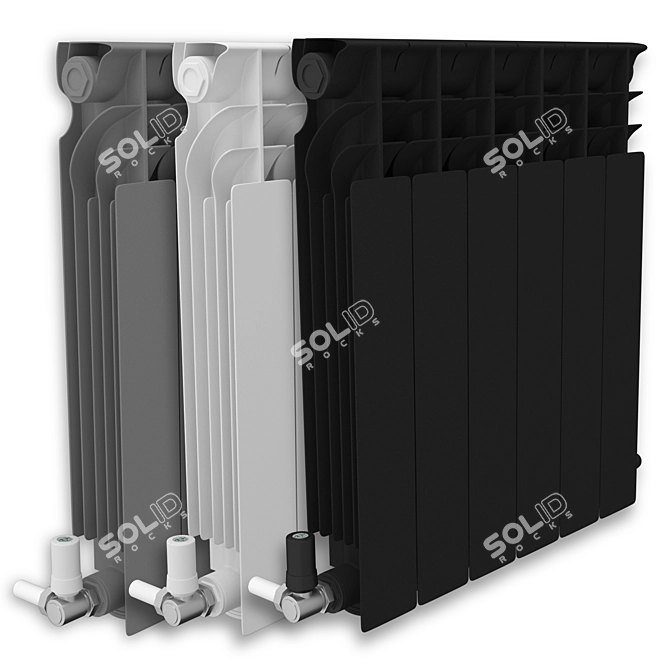 Thermostatic Heating Radiator. 3D model image 2