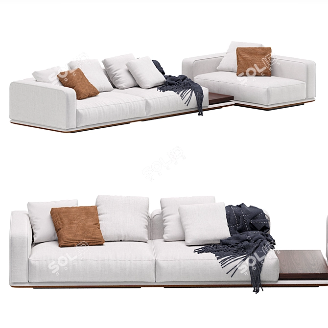 Elegant Minotti Horizonte Modular Sofa 3D model image 6