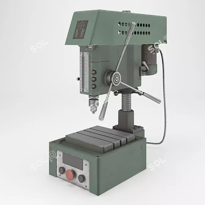 Industrial Drill Machine 2M112 3D model image 1