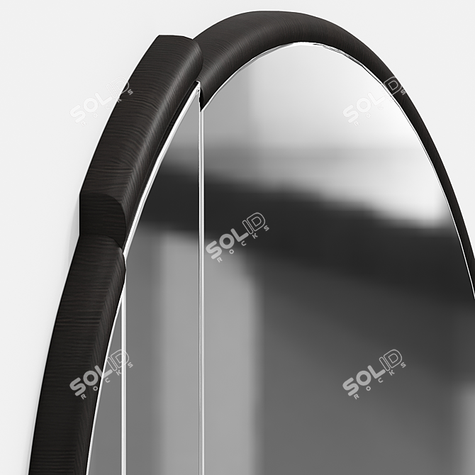 Modern Split Round Mirror 3D model image 2