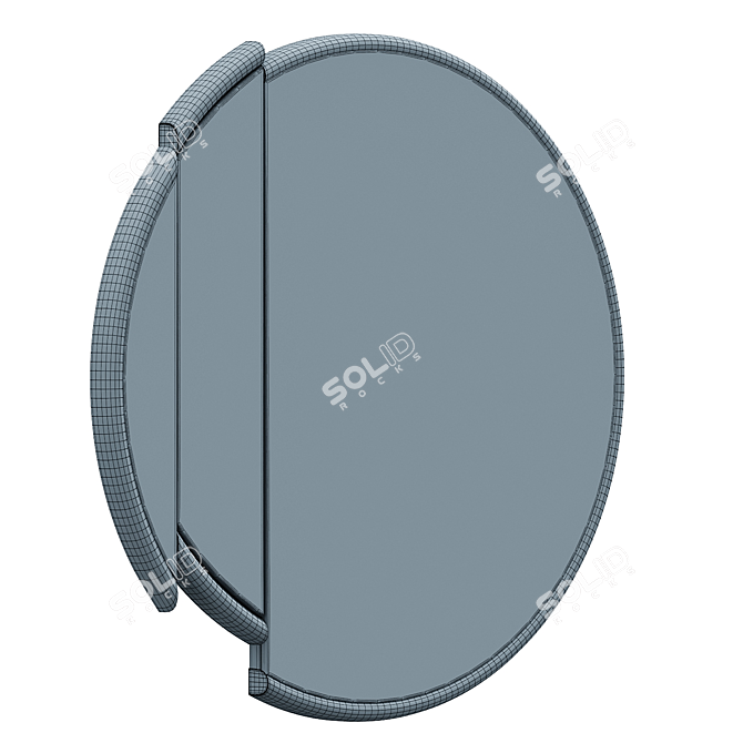 Modern Split Round Mirror 3D model image 6