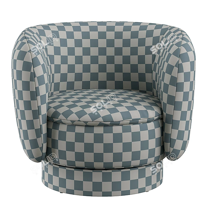 Modern Swivel Chair in Grey 3D model image 7