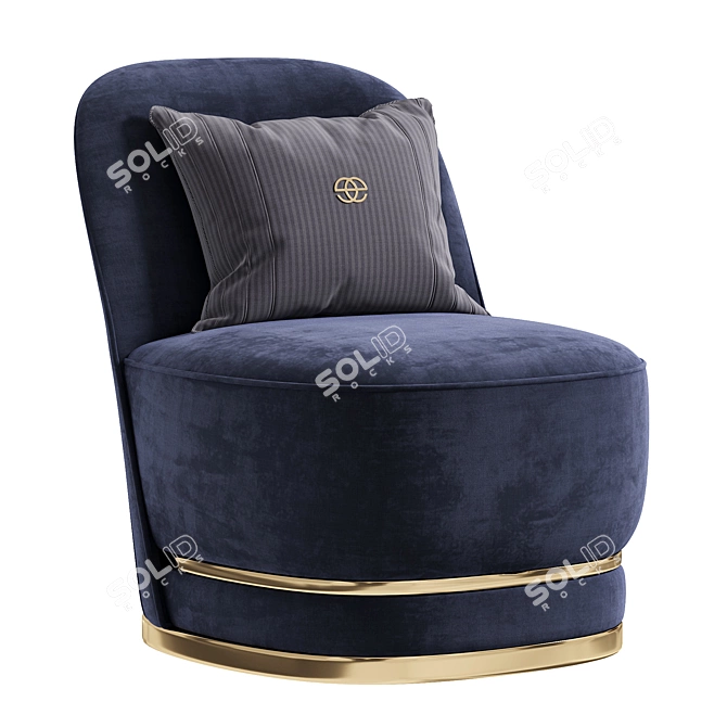 Stylish Perla Armchair For Sale 3D model image 2