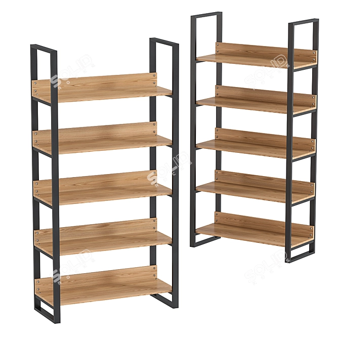 Modern Storage Shelving Unit 3D model image 1