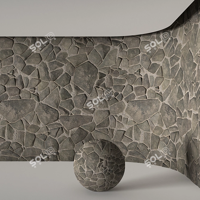 Field Stone 05 PBR Textures 3D model image 1