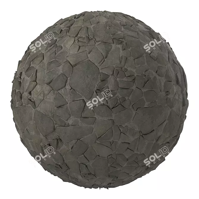 Field Stone 05 PBR Textures 3D model image 2