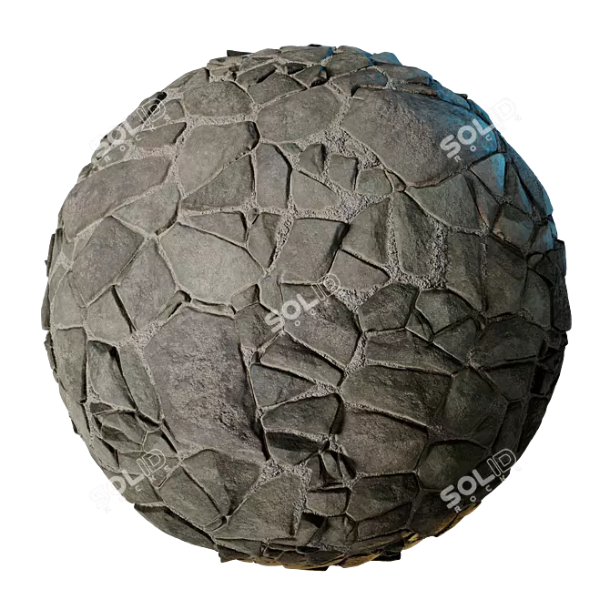 Field Stone 05 PBR Textures 3D model image 6