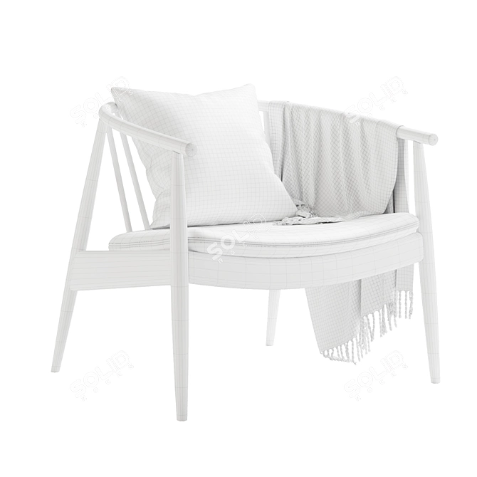 Elegant Reprise Chair Design 3D model image 3