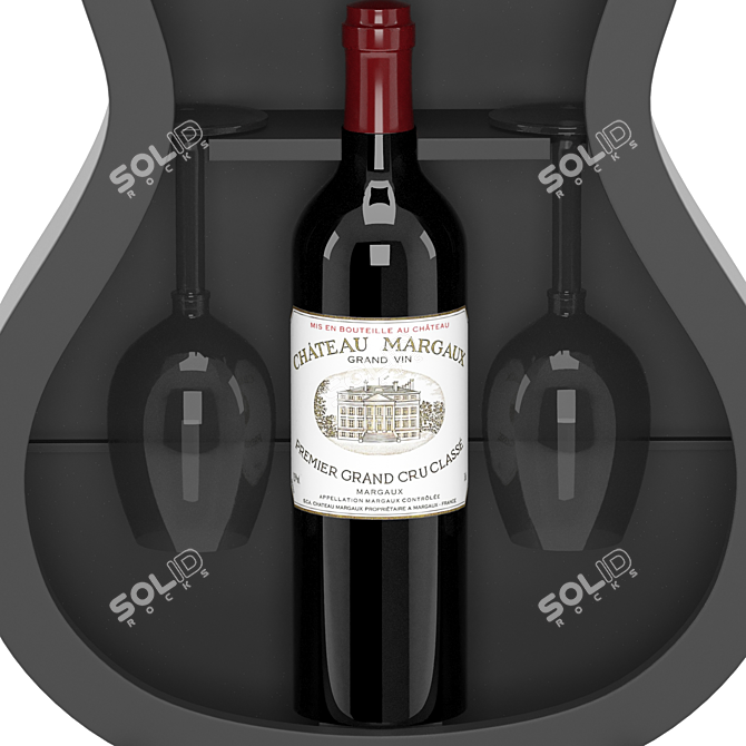 "Melodic Guitar Wine Holder 3D model image 3