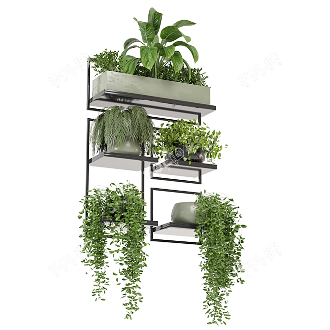 Metal Box Set 464 Plants 3D model image 5