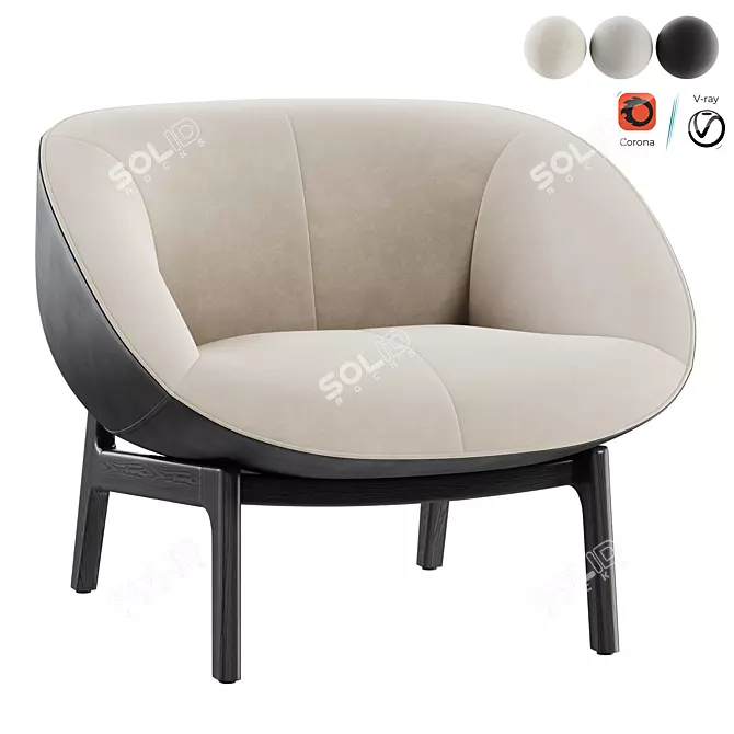 Modern Armchair in Limea Design 3D model image 1