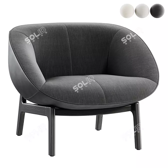 Modern Armchair in Limea Design 3D model image 3