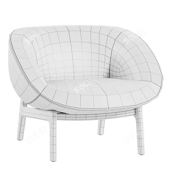 Modern Armchair in Limea Design 3D model image 5